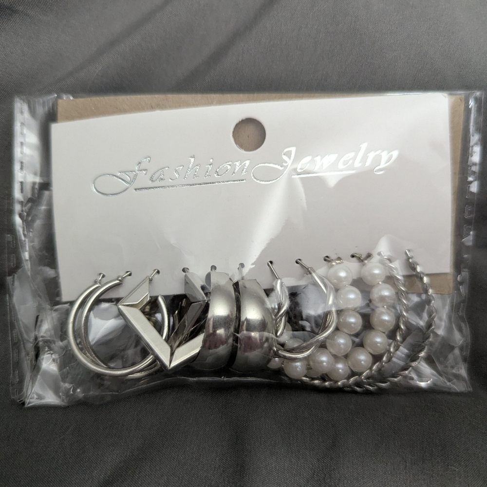 Costume Jewelry Hoop Earring Set New Gift Holiday Gift Set Earrings Fast Ship